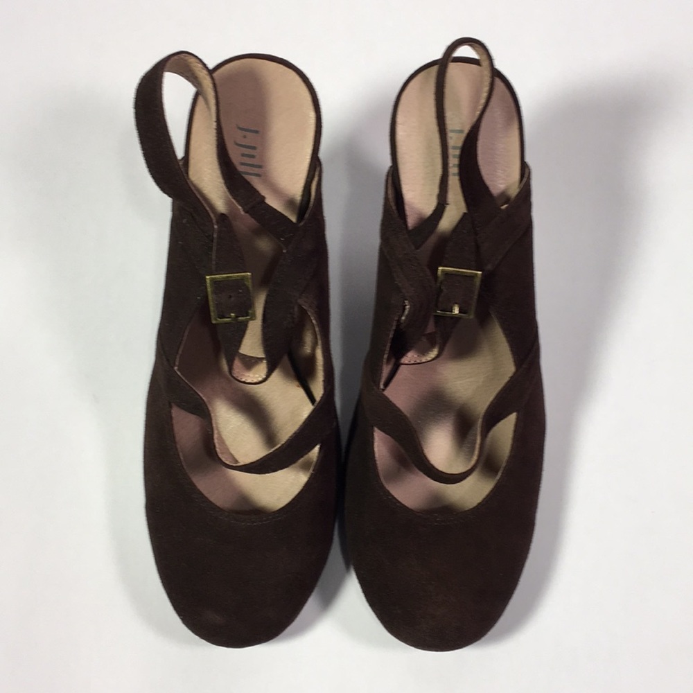NWT J Jill Strappy Suede Slingbacks - Picture 4 of 7
